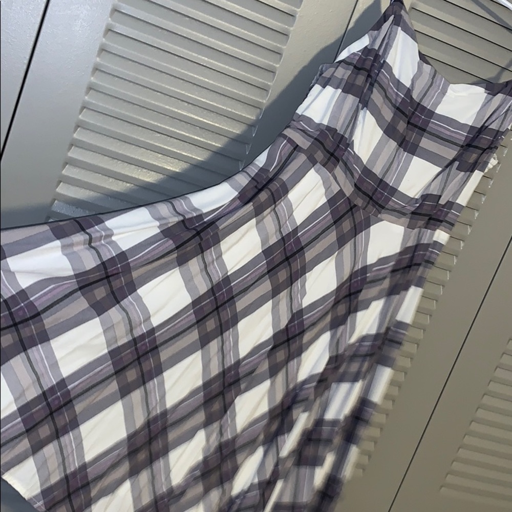 Purple plaid sun dress